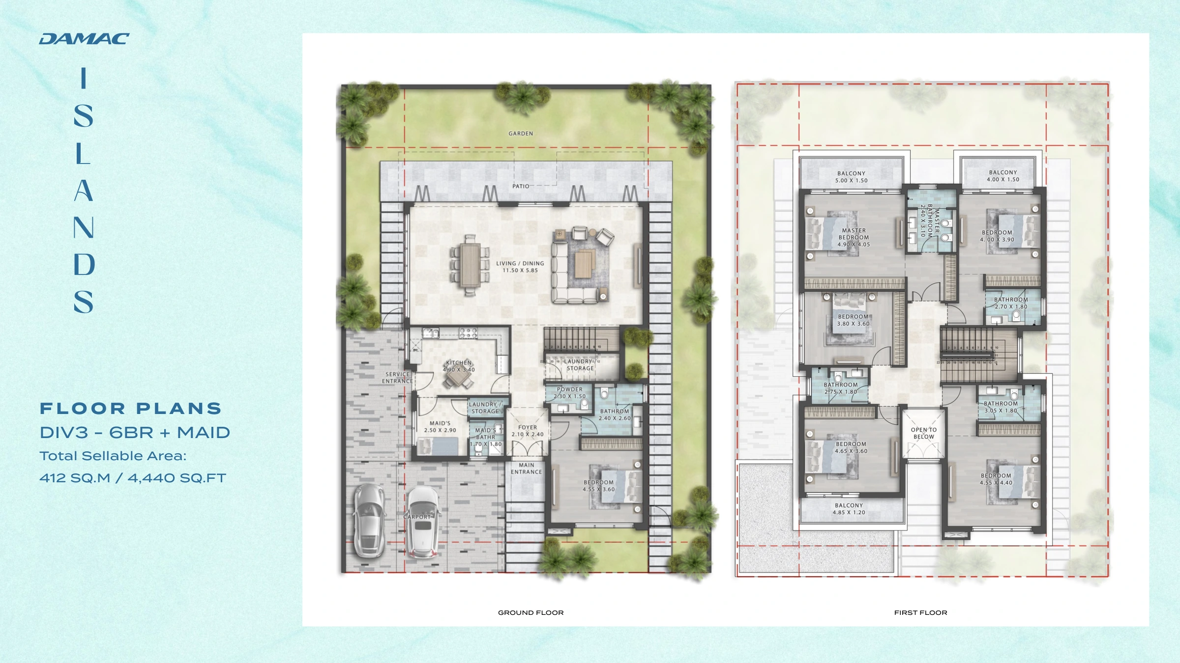 Bali at Damac Islands floor plan 2