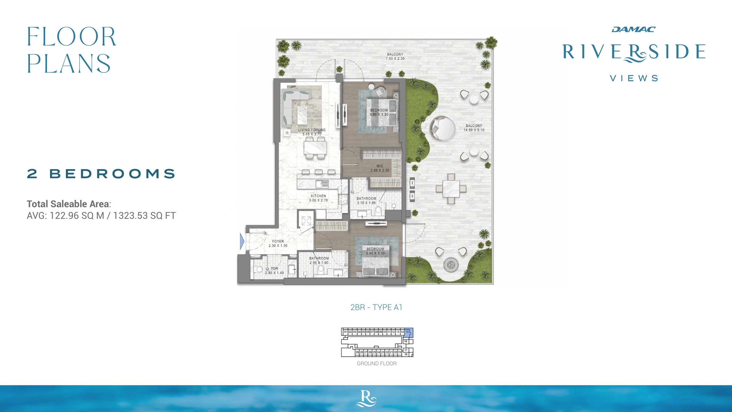 Damac Riverside Views - Marine 4 floor plan 2