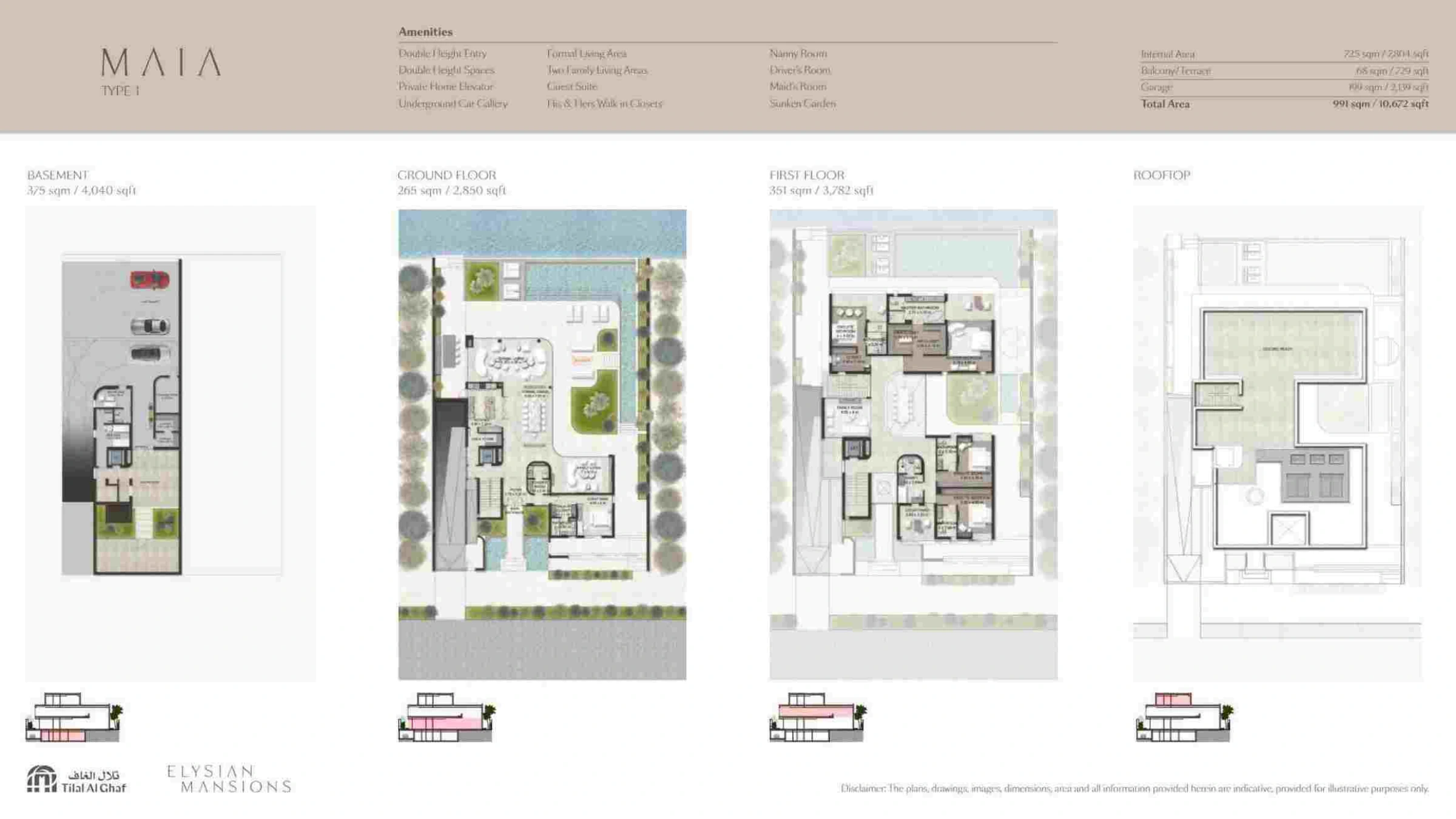 Elysian Mansions By Majid Al Futtaim floor plan 5