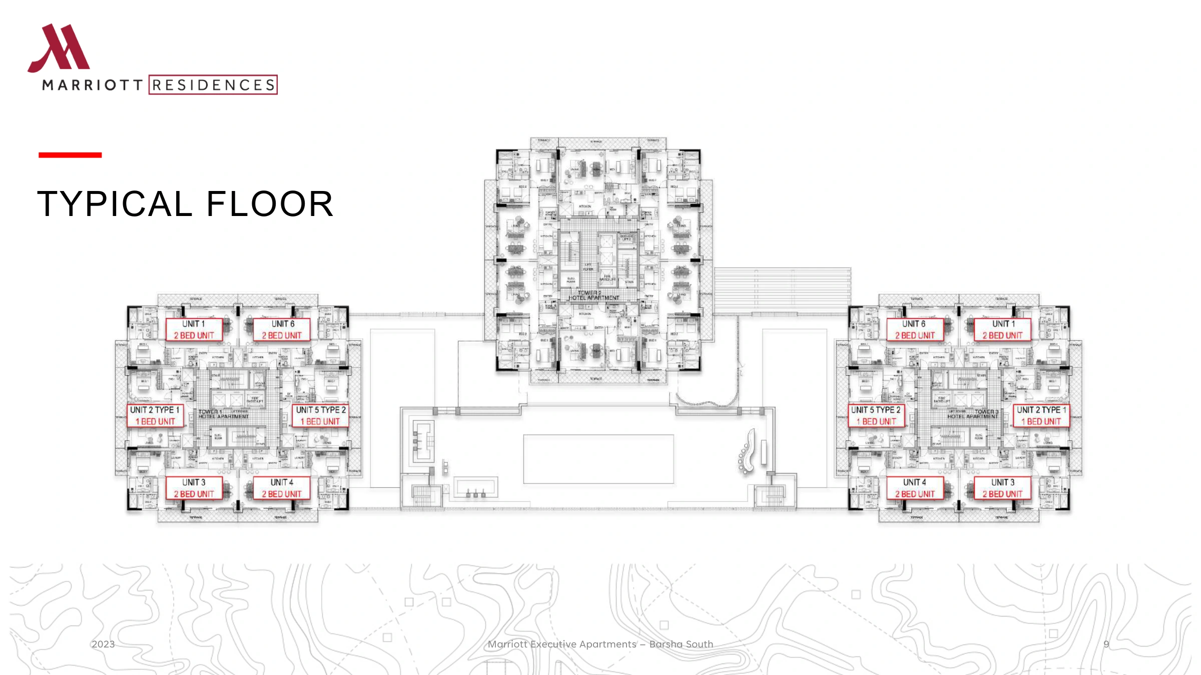 Marriott Executive Apartments At Al Barsha South floor plan 1