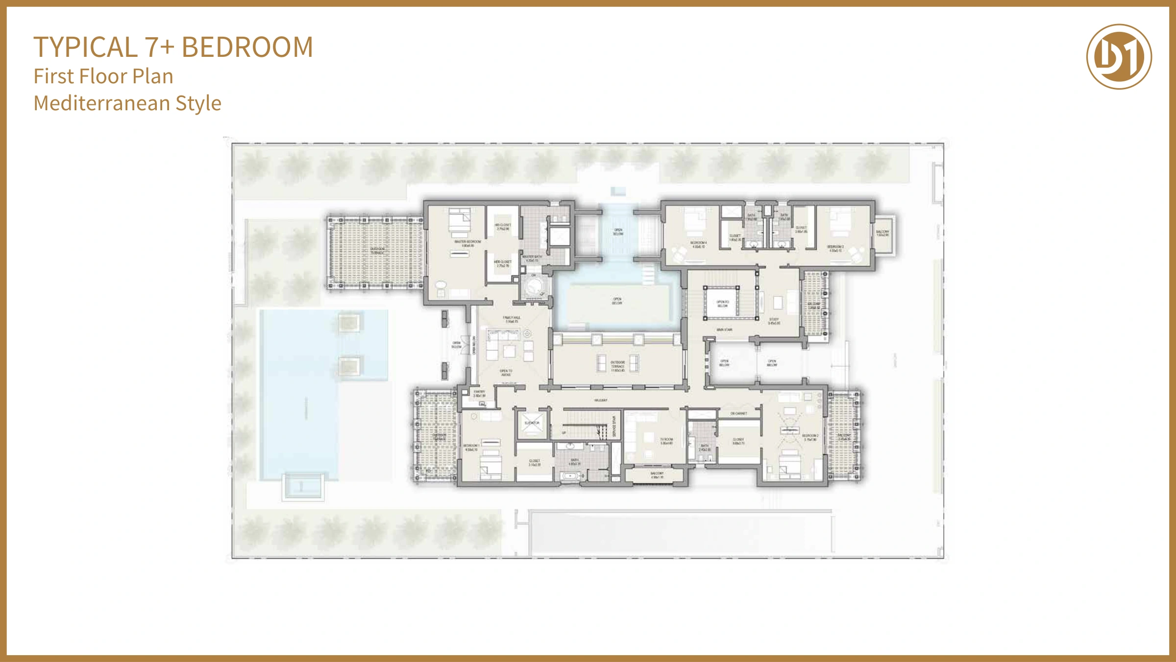Mohammed Bin Rashid Al Maktoum City , District One Phase III  , A Villas floor plan 1