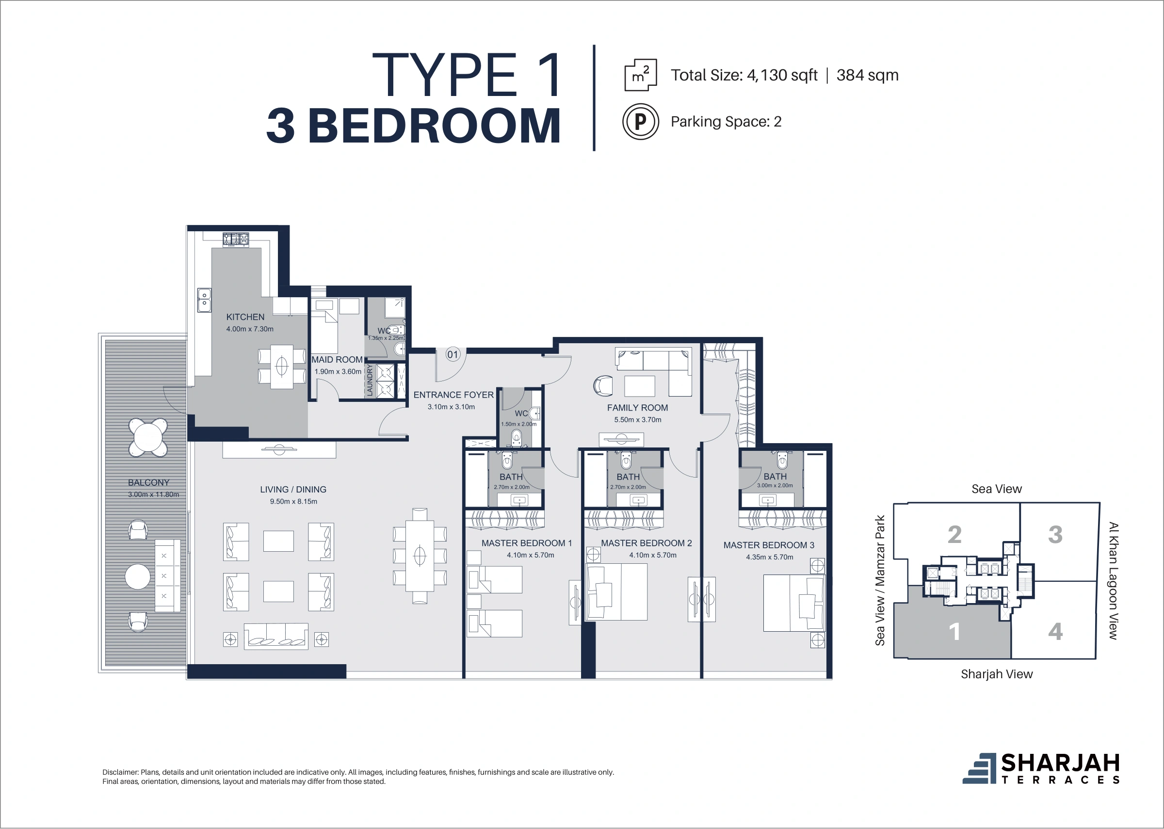 Sharjah Terraces floor plan 1