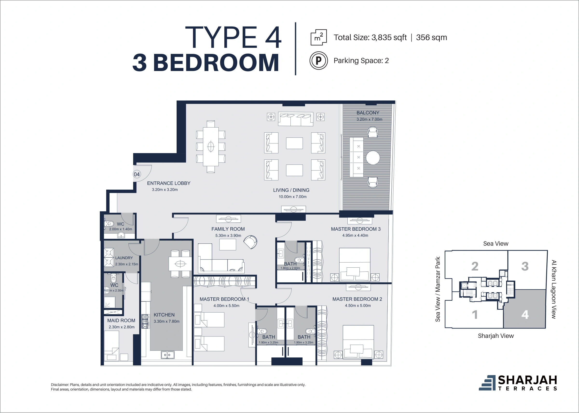 Sharjah Terraces floor plan 3