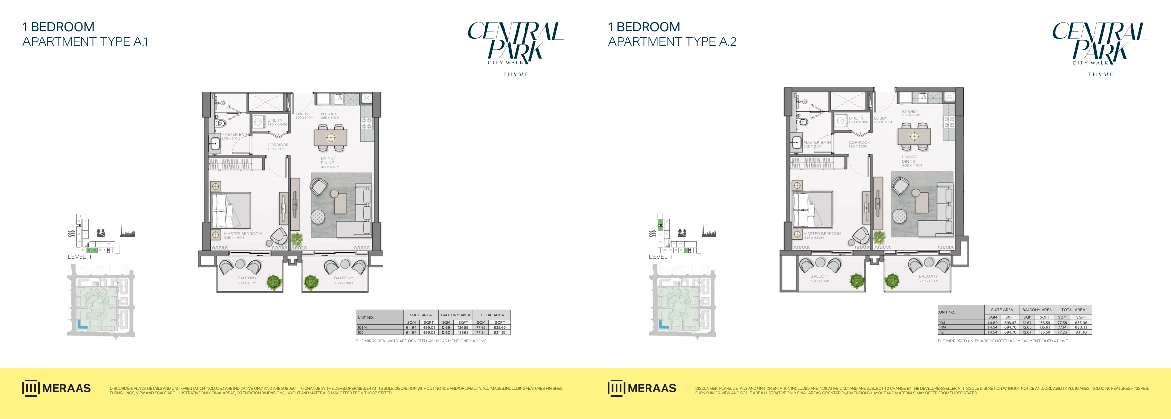 Thyme Central Park floor plan 11