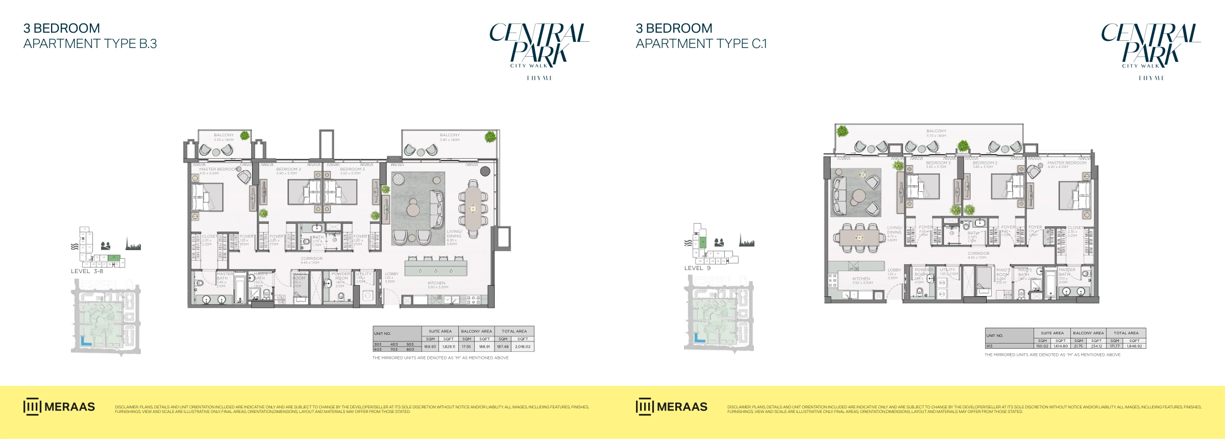Thyme Central Park floor plan 2