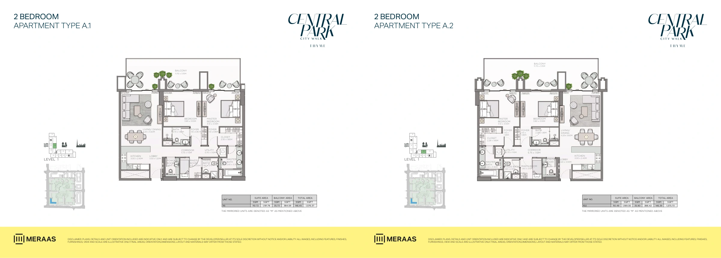 Thyme Central Park floor plan 7