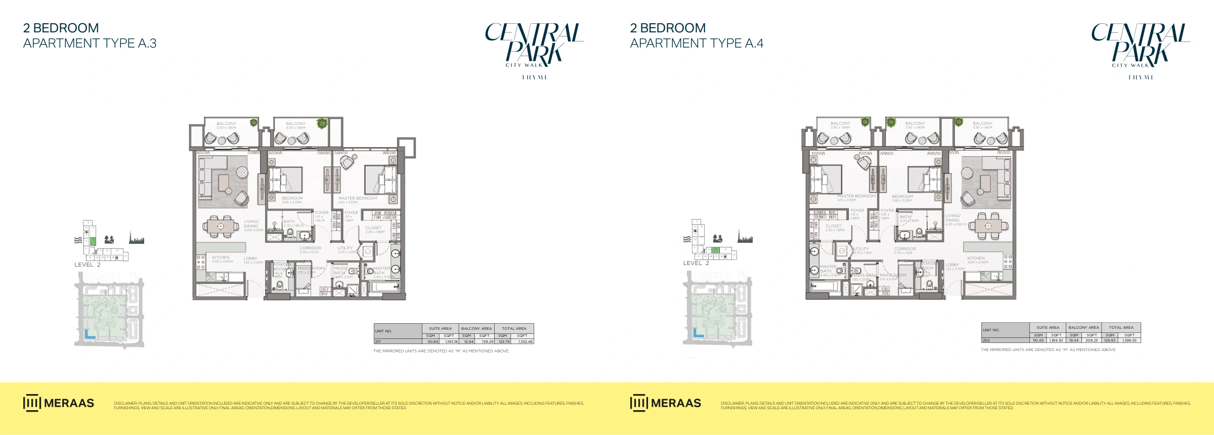 Thyme Central Park floor plan 9